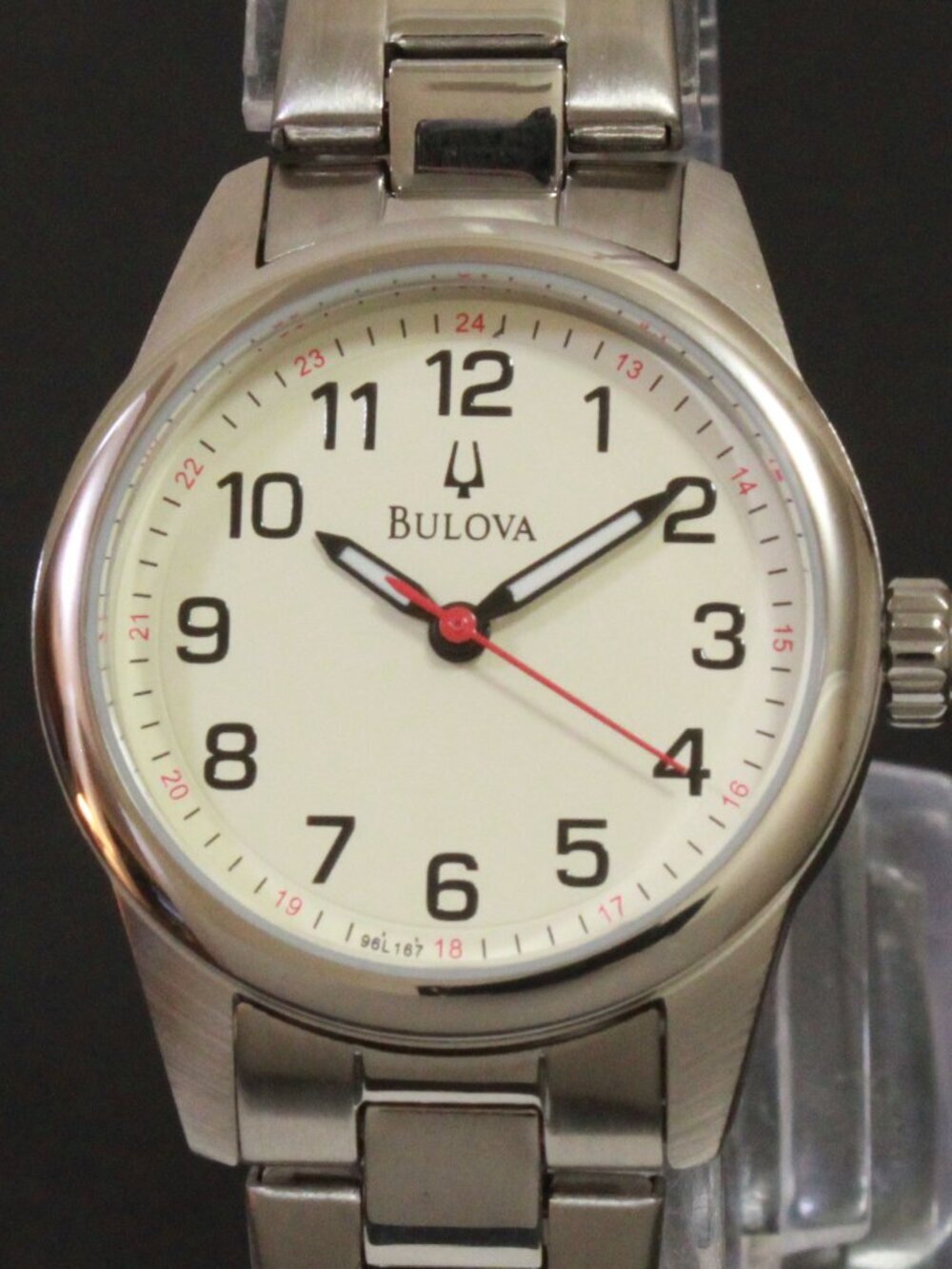 Bulova Classic Collection Ladies Stainless Watch Silver Tone Easy Read 28mm - Picture 6 of 10